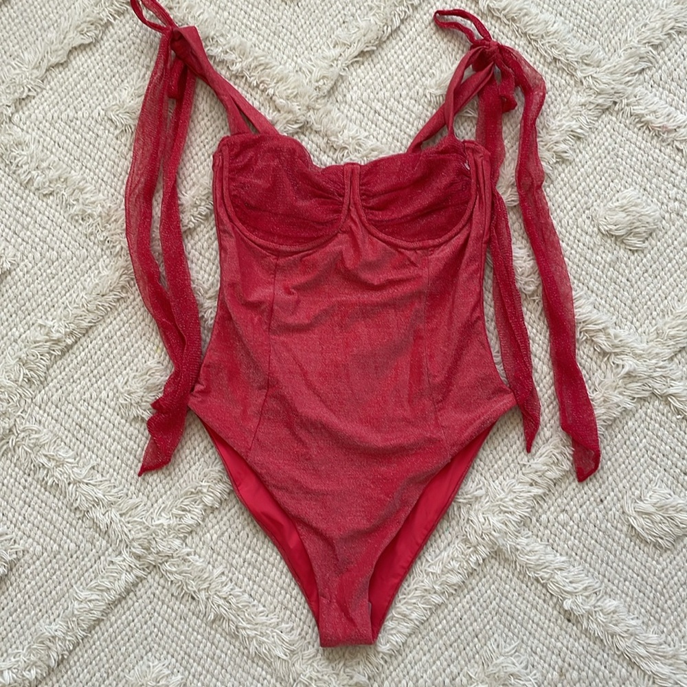 New Beach Riot Dede Rib Underwire One Piece Swimsuit - Picture 3 of 5